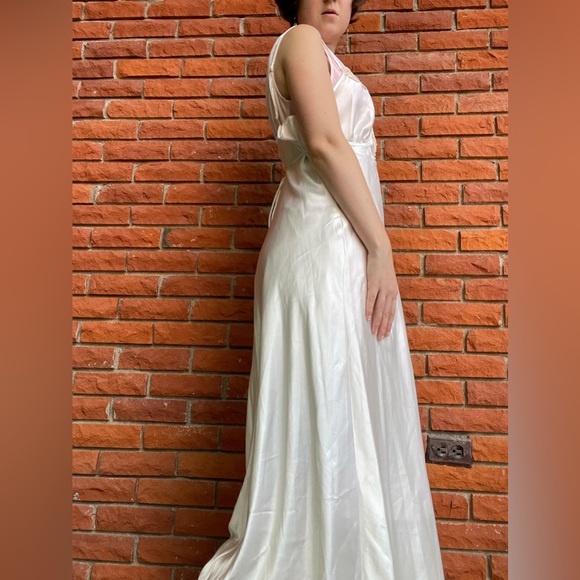 SOLD Vintage satin lace slip dress - Picture 7 of 15